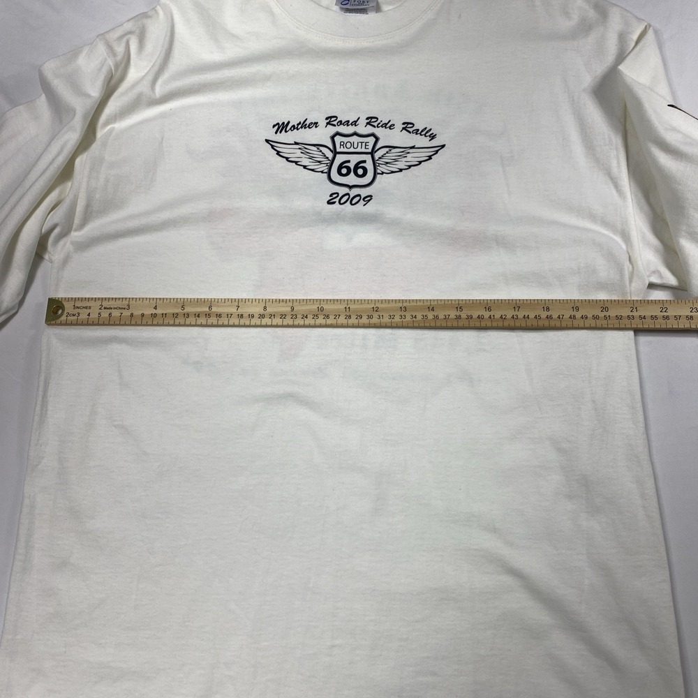 Route 66 Mother Road Ride Rally Mens Large White Long Sleeve 2009 - Picture 4 of 12